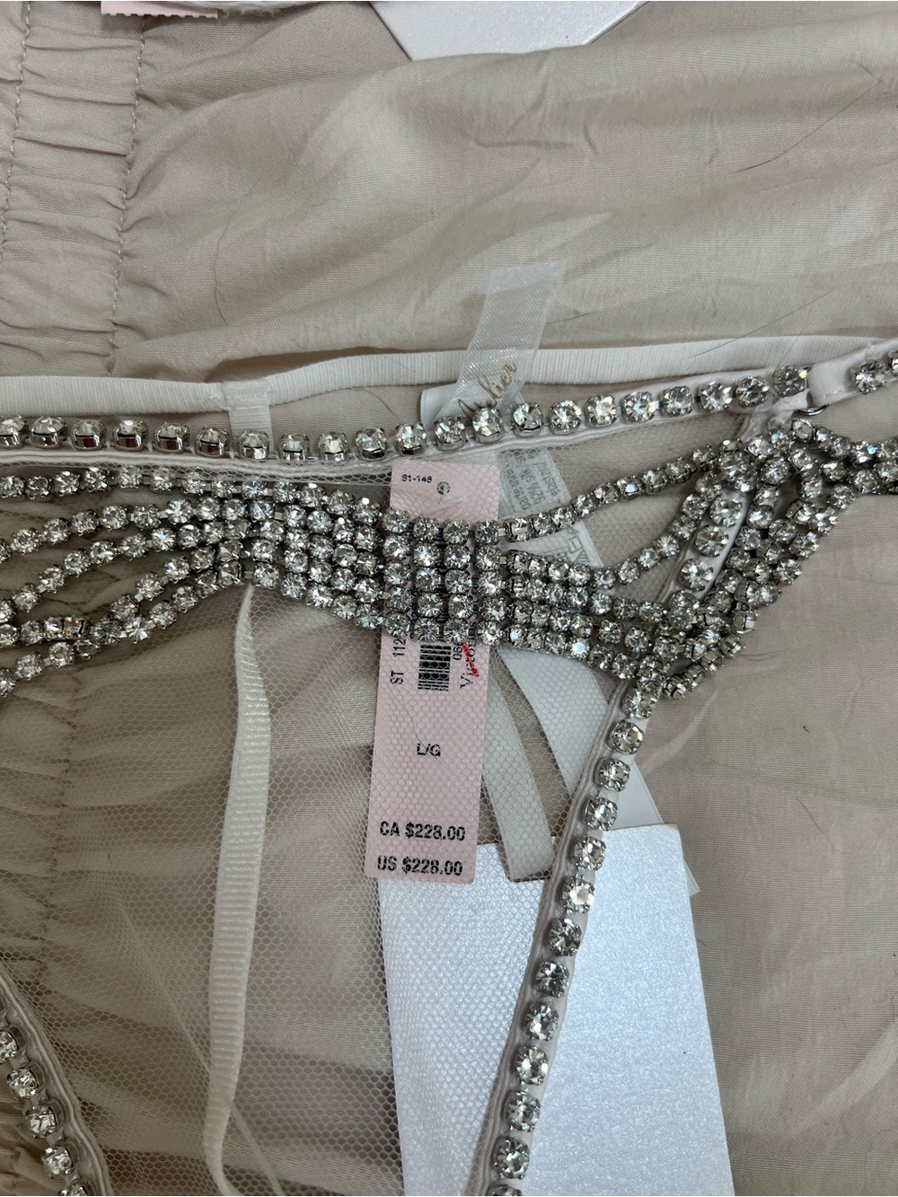 Victoria's Secret Ivory Crystal-Embellished Lingerie Set - Picture 5 of 10